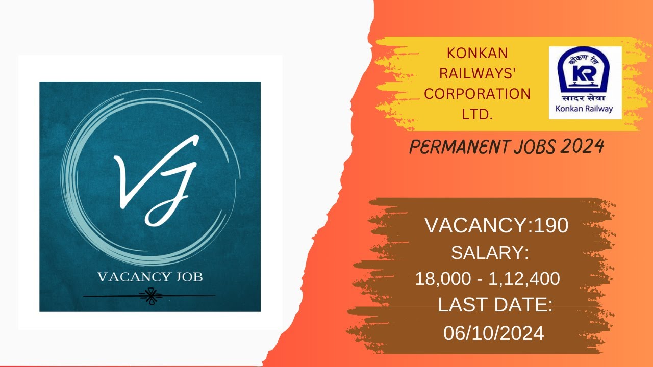 KRCL |  kokan railway vacancy 2024 |  Diploma Engineer job |  #mahanaukri #diplomajobs #railwayjobs