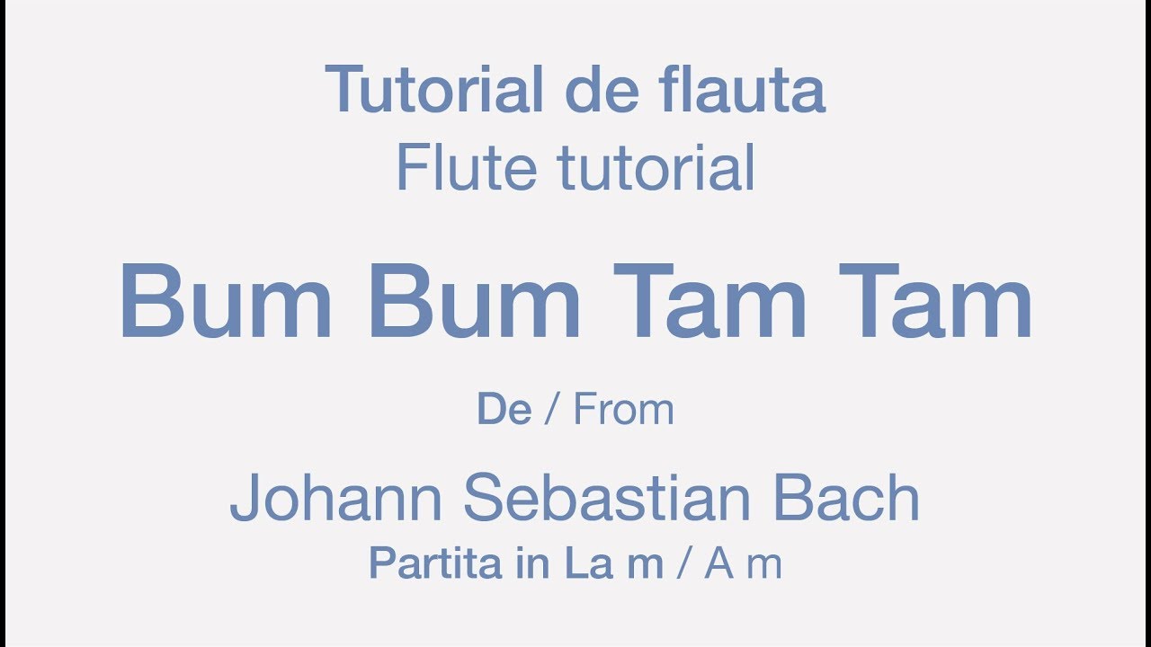 Bum Bum Tam Tam: Flute Tutorial