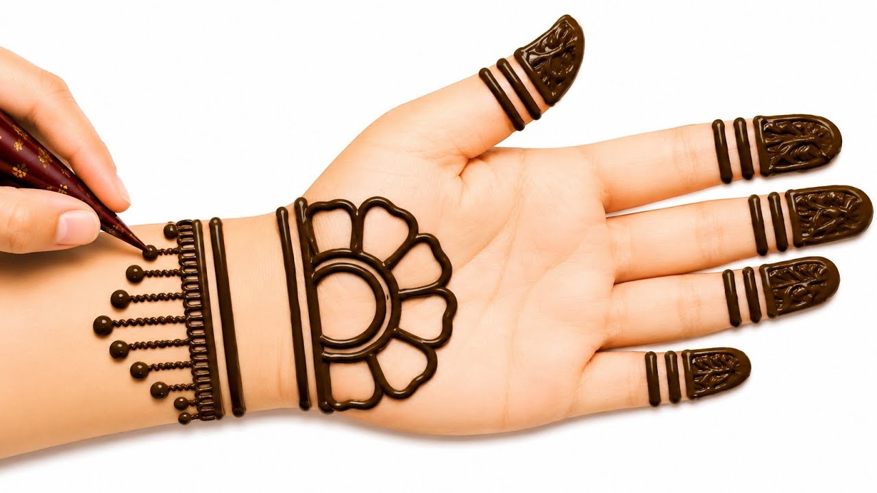 Beautiful & easy mehndi design | front hand stylish mehndi design | latest henna design | mehendi