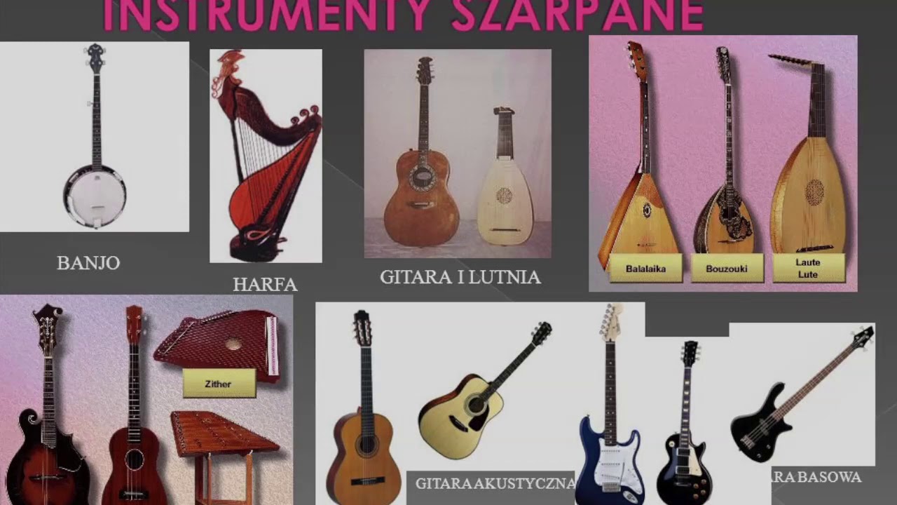 Instrumenty strunowe  klasa 5