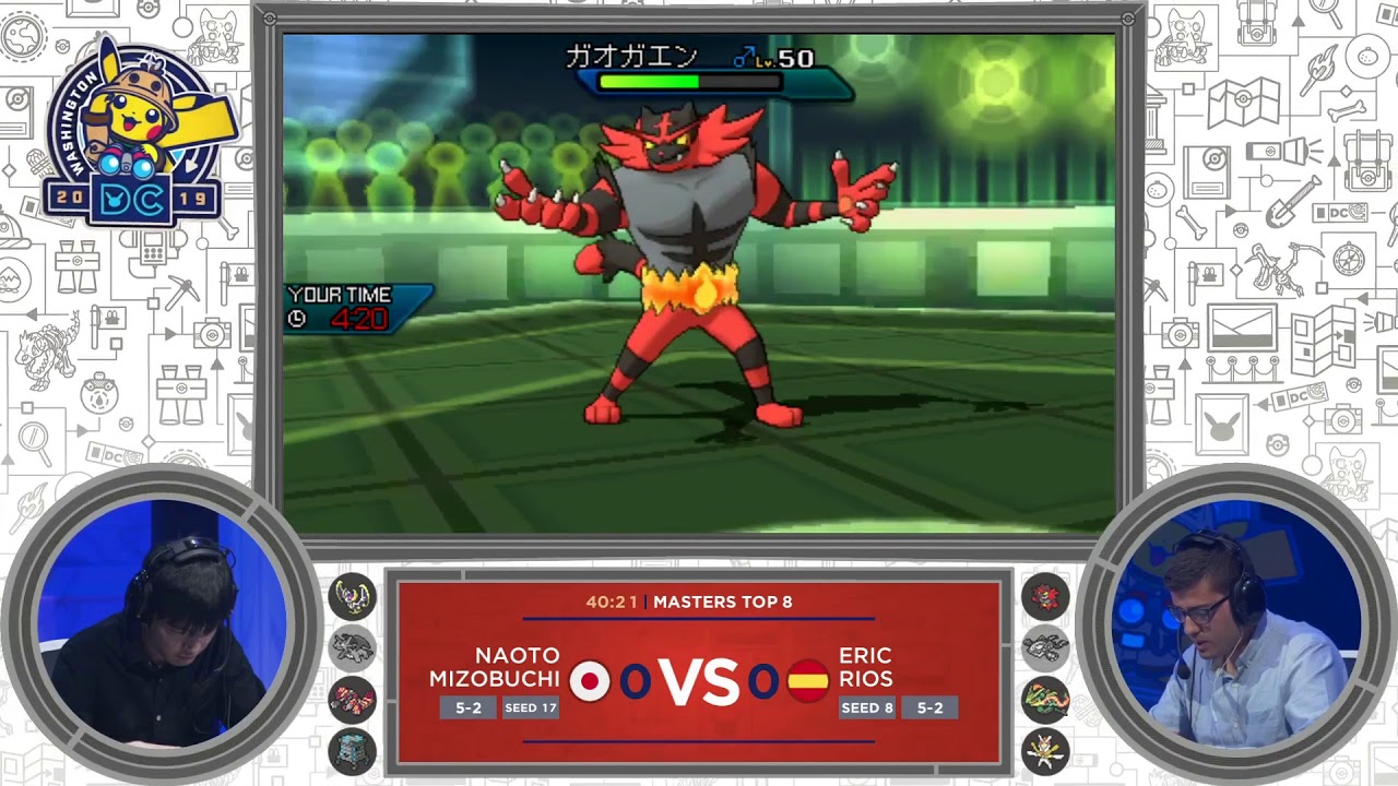 2019 Pokemon World Championships VGC Masters Day 2 - Naoto Mizobuchi vs Eric Rios - Top 8