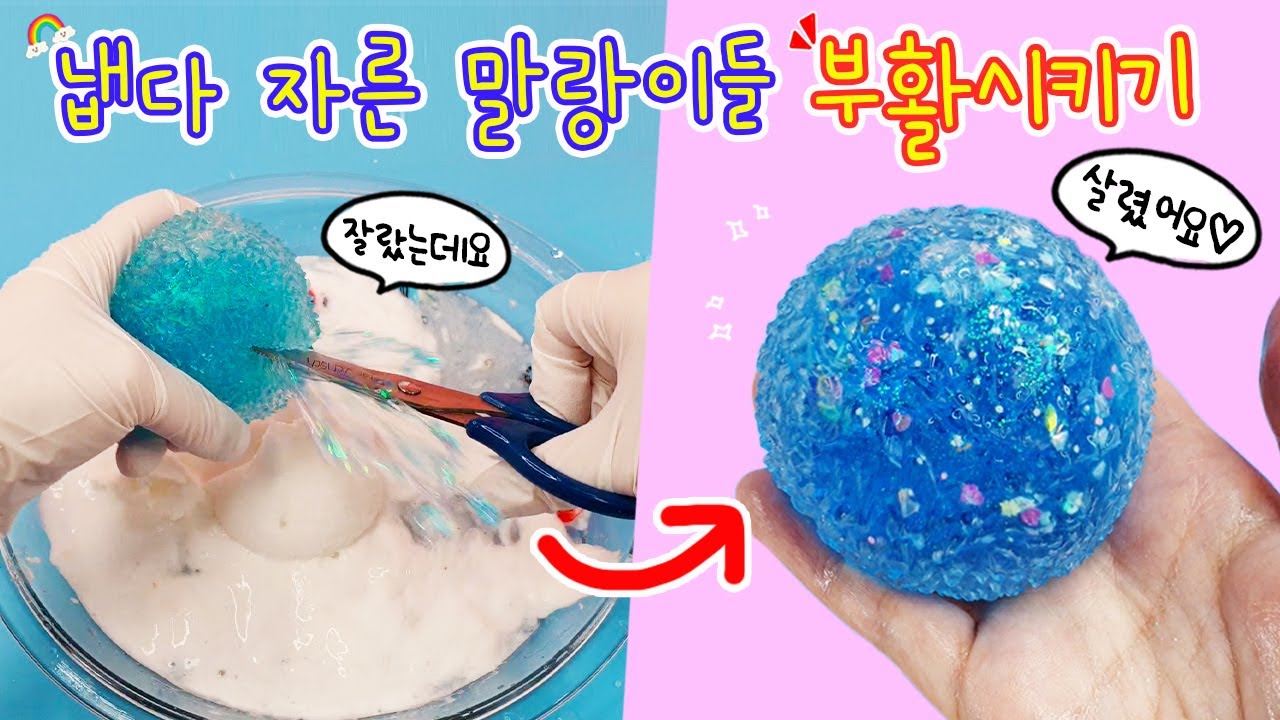 [sub] 부활 말랑이:) 잘리고 터진 말랑이들을 부활시키는 여러가지 방법 | 완전 꿀팁👍