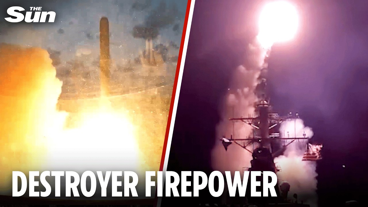 Naval destroyers deliver 'UNRELENTING' missile attacks on Iran