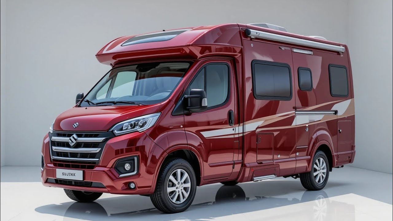 Автодом Suzuki 2026 года выпуска, цвет винно-красный | Роскошный компактный автодом: обзор интерь...