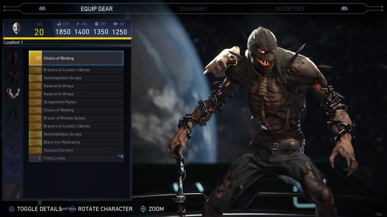 Injustice 2 - Scarecrow Epic Gear Showcase/ Special Moves