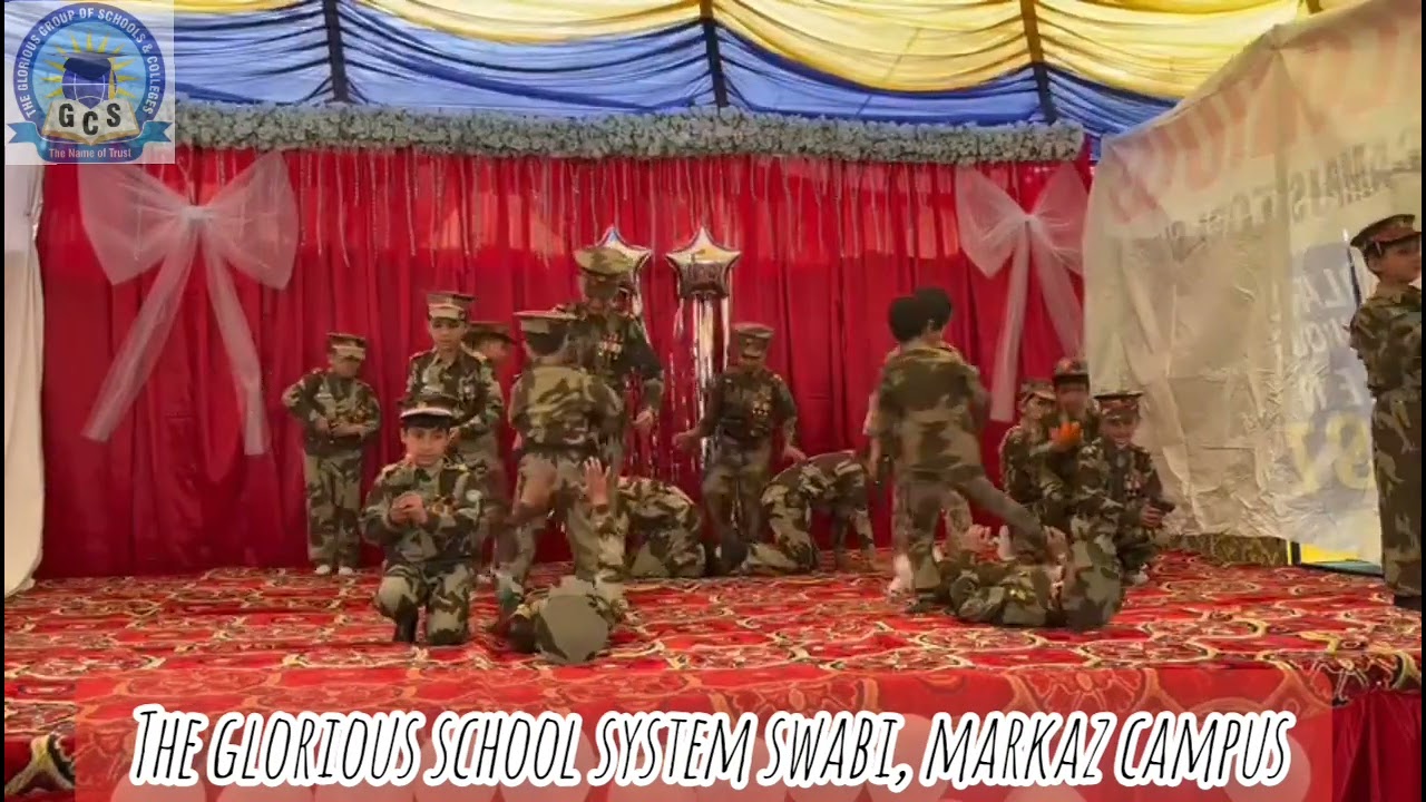 Army tablo by students of grade 2nd at fun fair 2026 at MARKAZ CAMPUS