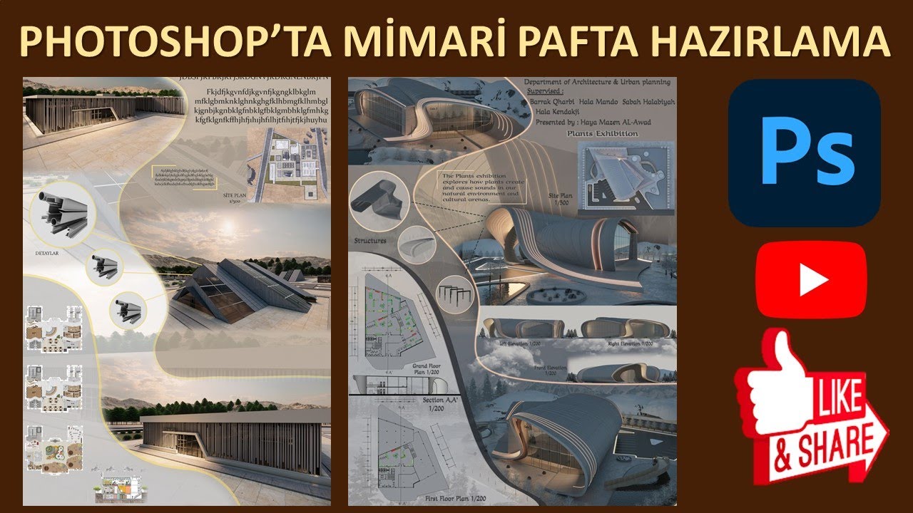 PHOTOSHOP PAFTA HAZIRLAMA! 2025 MİMARİ PAFTA HAZIRLAMA