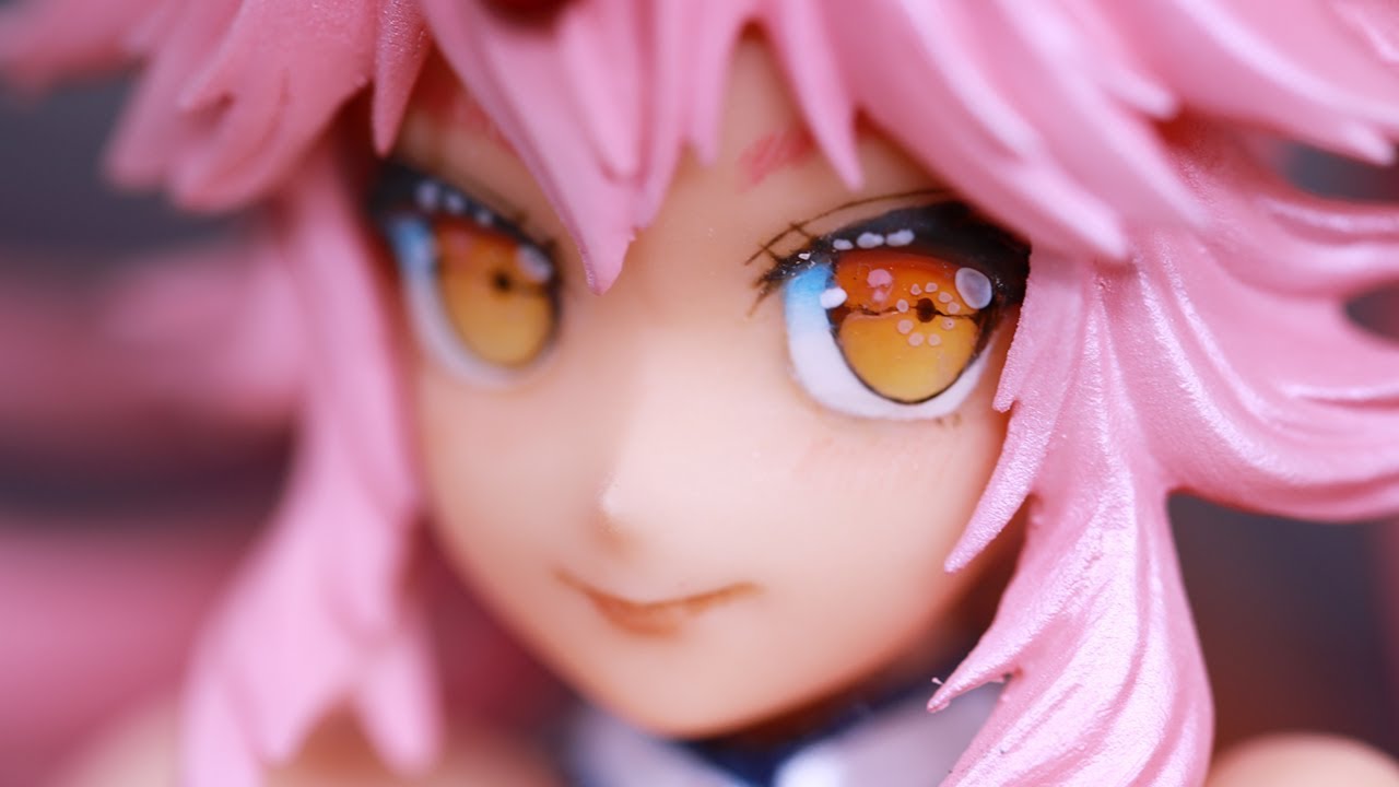 【ガレキフィギュア】玉藻の前（キャス狐）のアイペイント＆面相描き/How to paint a figure(garage kit) face Tamamo no mae