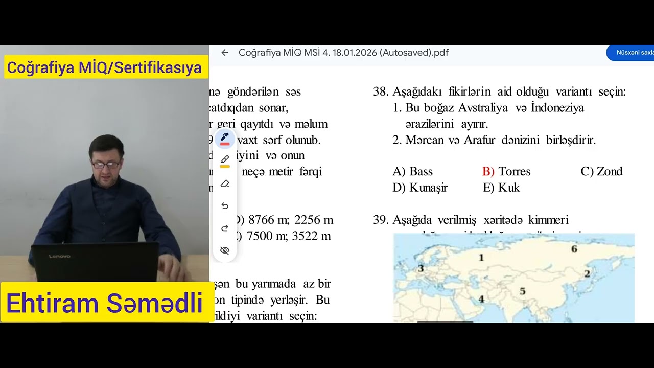 🔷️ 36-41 sualların izahı, Edu Company 18 yanvar Sertifikasiya imtahanı, buyurun izləyin.