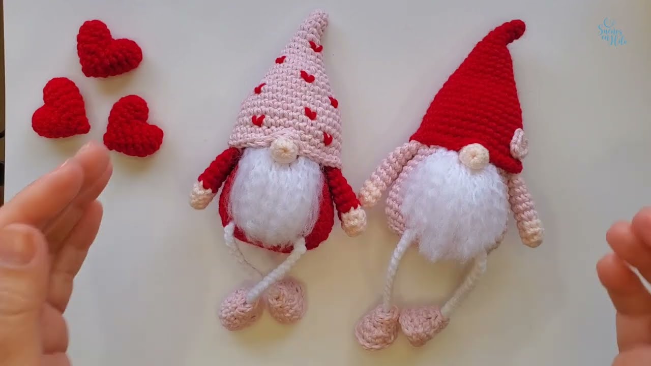 Como tejer Gnomo Amigurumi para San Valentin | Gnomo a crochet