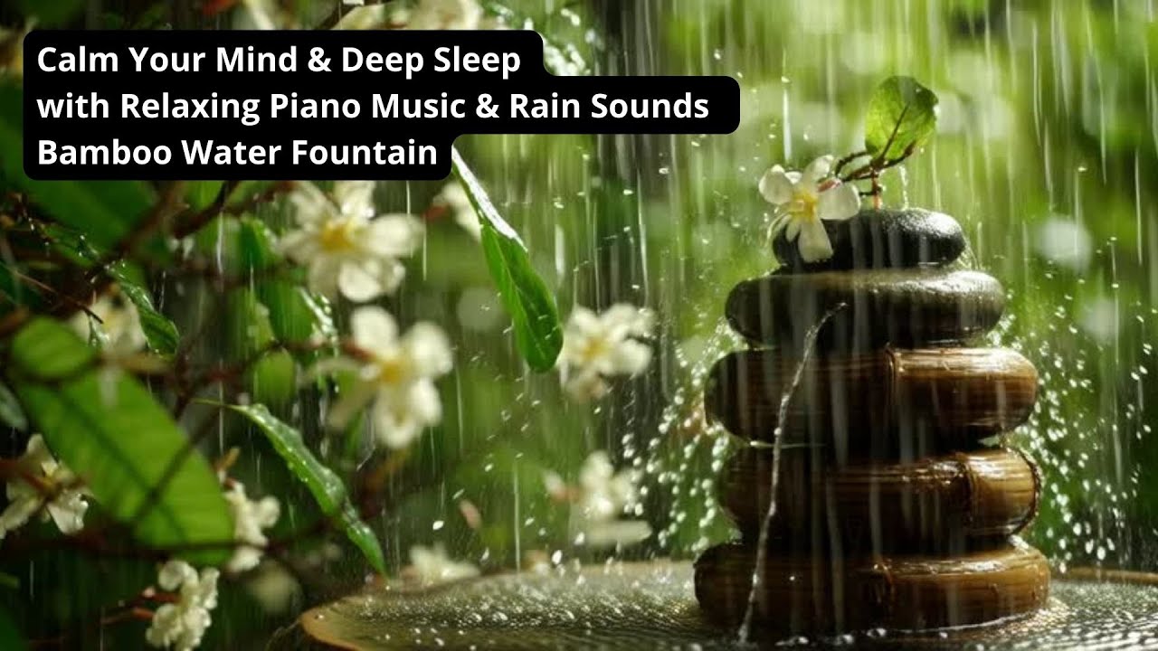 Relaxing Piano Music & Rain Sounds for Sleep, Stress Relief and Anxiety, Meditation, Calming, Focus