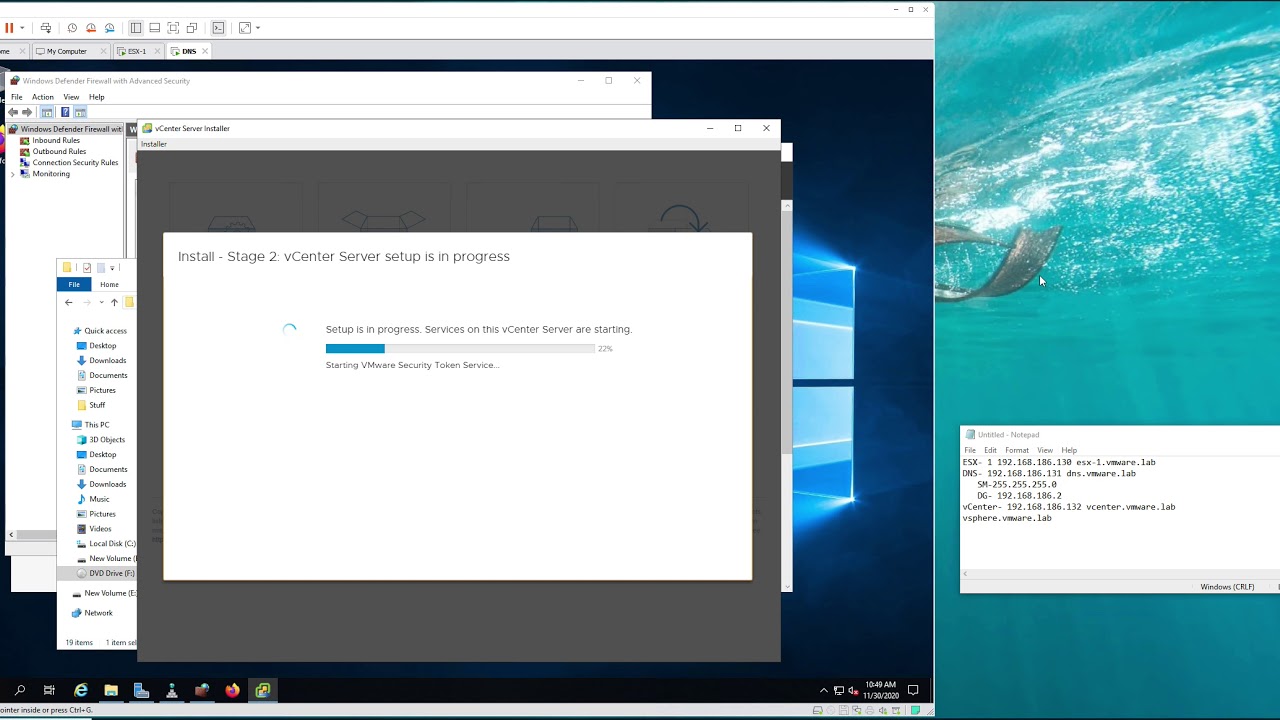 10. vCenter installation- Stages 2: vCenter Server Setup