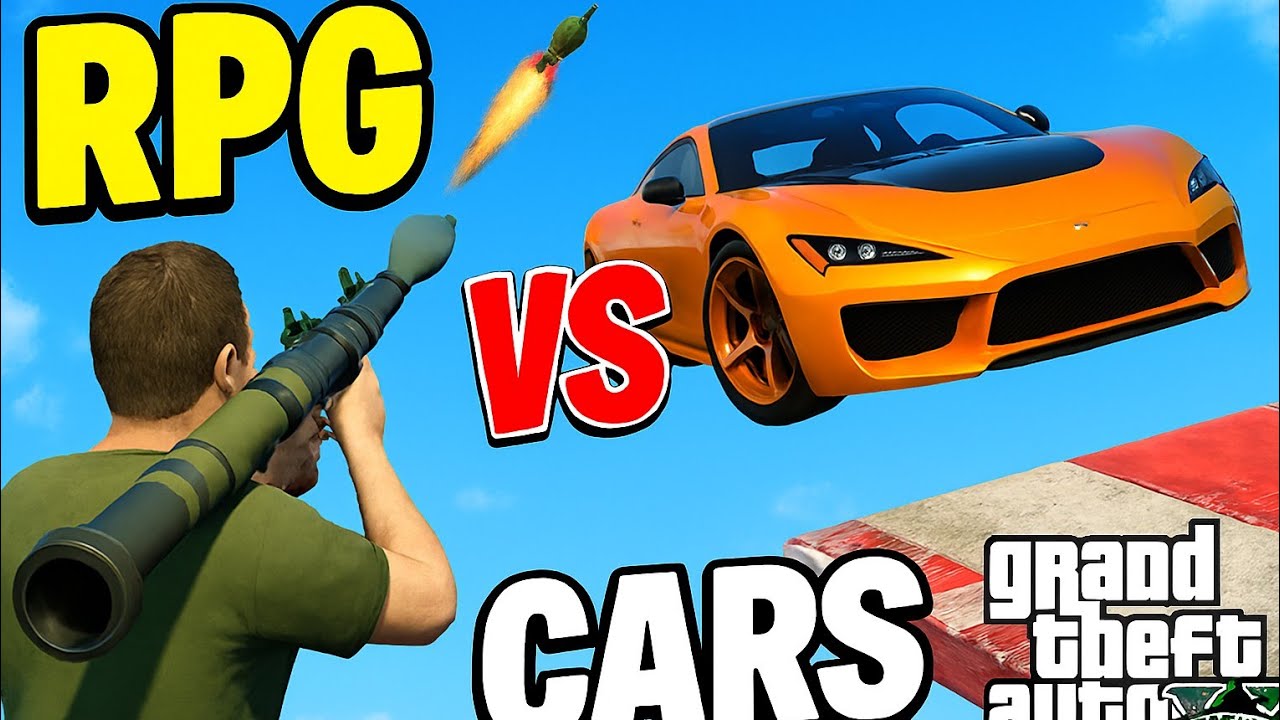 RPG vs CAR GTA V 000.00567 % CRAZY GAMEPLAY || 
