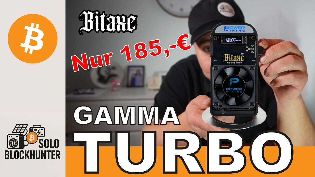 Bitaxe Gamma 801 TURBO. 2,2 Th/s perfekt f&uuml;r Bitcoin Mining Anf&auml;nger.