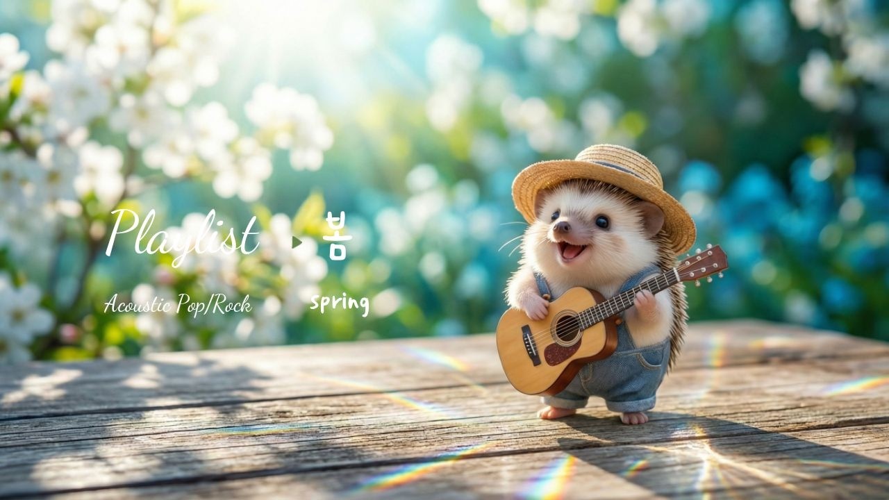 [Spring Playlist]봄 플레이리스트🌿 어느덧 봄이 왔어요. 어쿠스틱 기타로 이어지는 편안하고 청량한 음악입니다.(봄 노래모음 12곡 연속듣기)