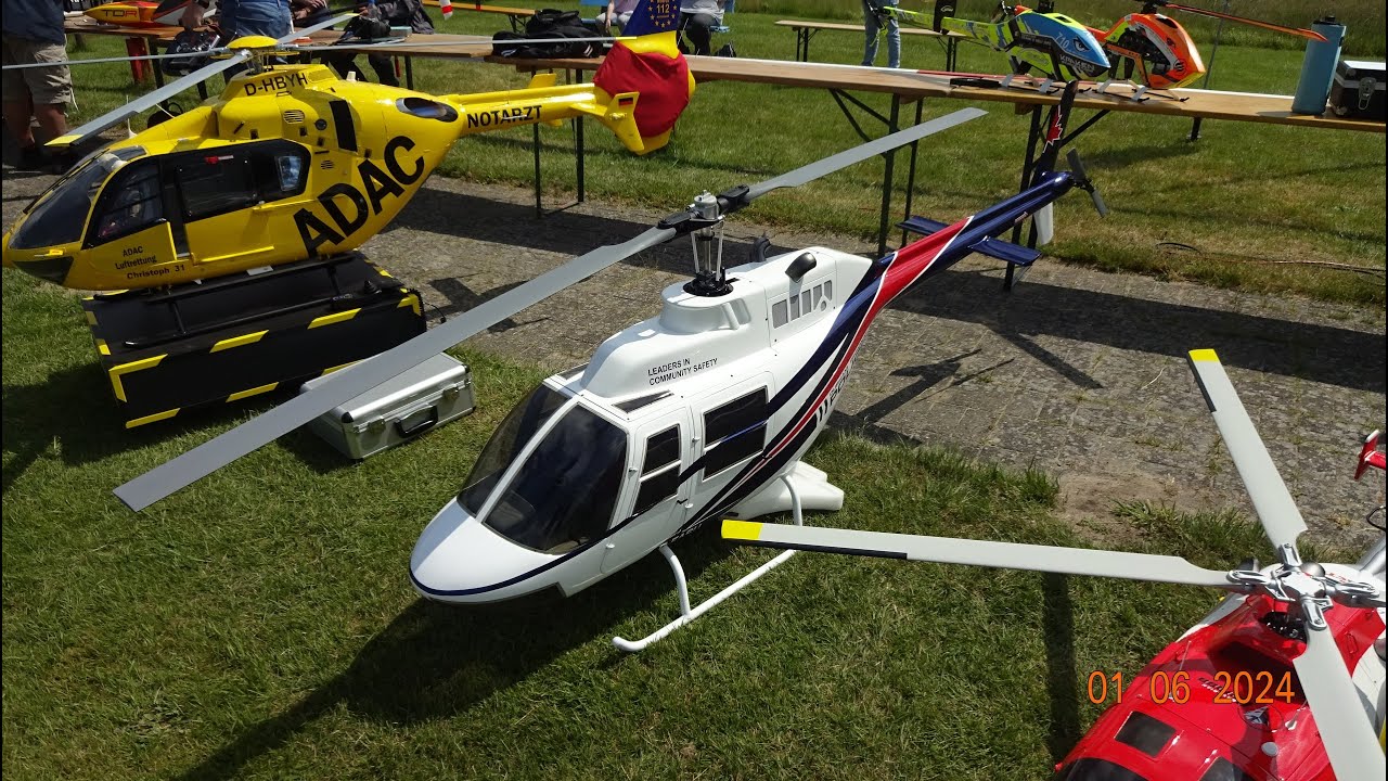 Helitreffen FAG-Kaltenkirchen 2024, model helicopter meeting, big scale and more,SAB Goblin,BO 105 !