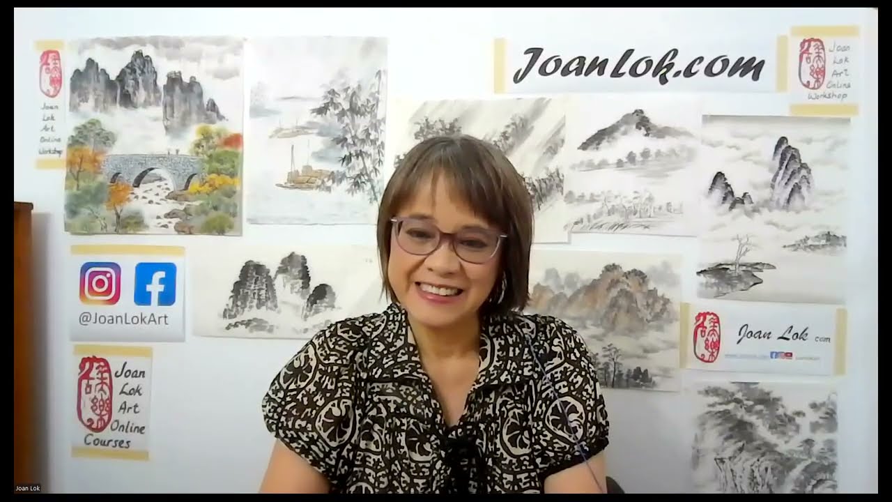 Light Rain in Sumi-e Landscape with Joan Lok
