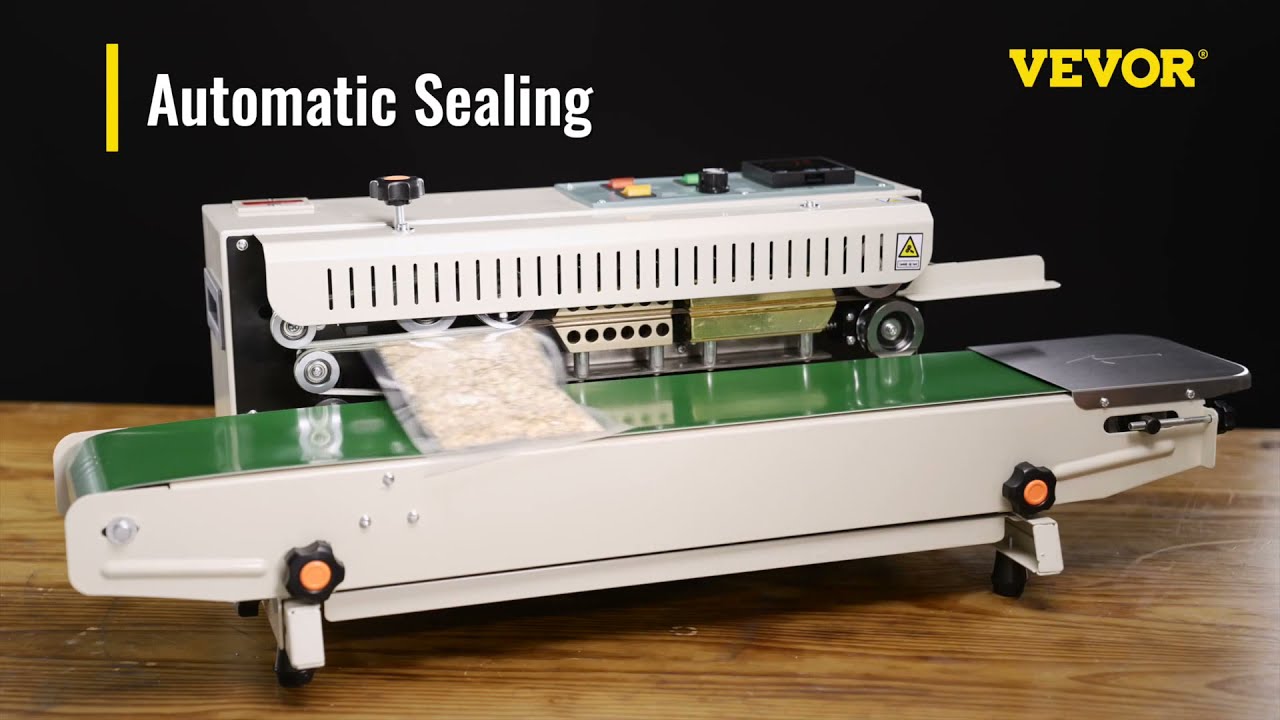 VEVOR Continuous Bag Band Sealing Machine🍞 - FR900K with Printing Function