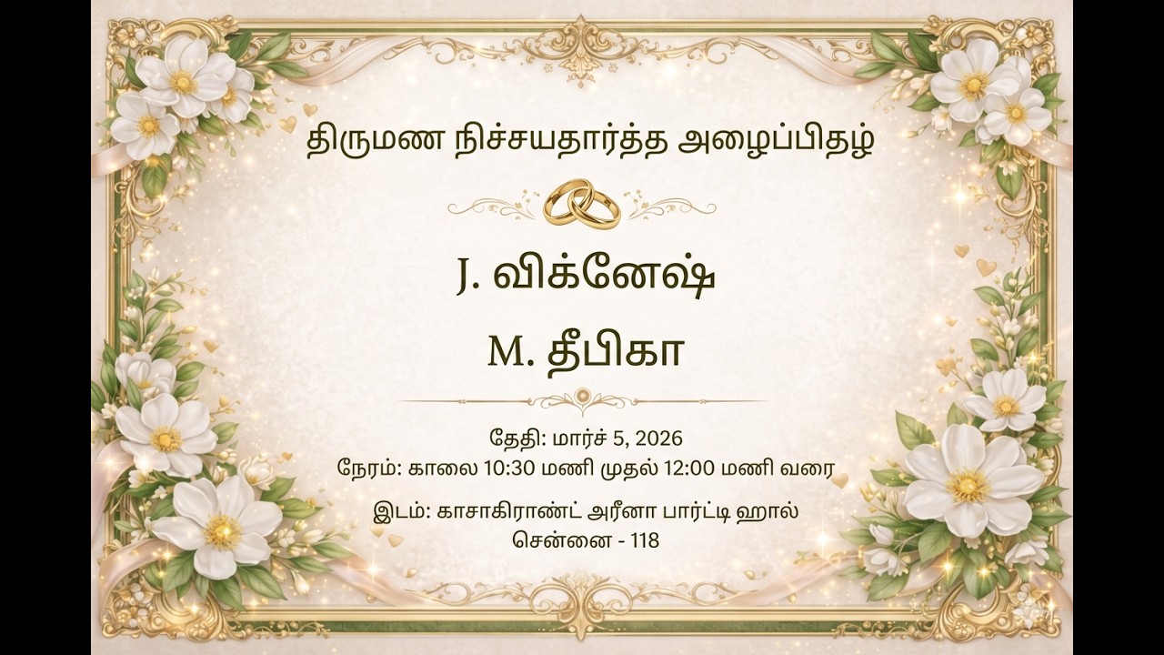 J.Vignesh with M.Deepika Engagement