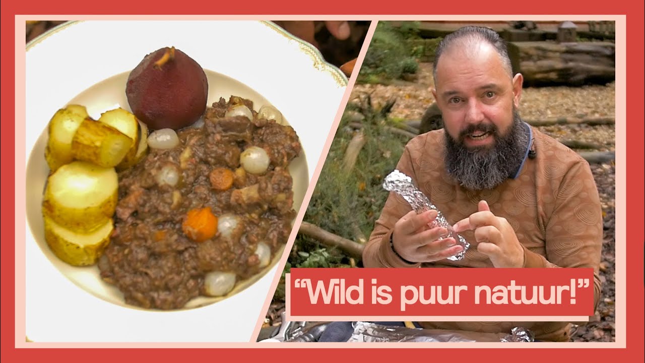 Wildstoof met gepofte pastinaak en stoofpeertjes | Buiten koken met Ramon #5
