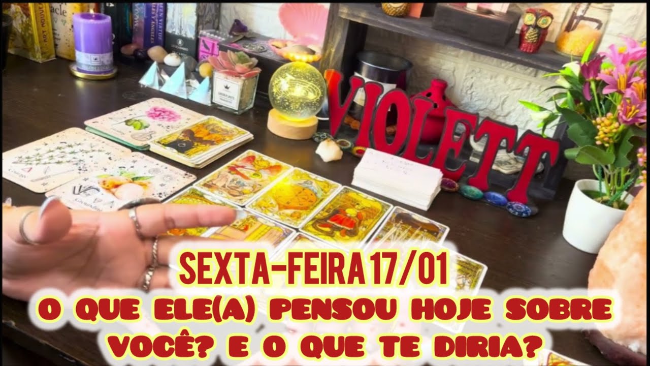🤩💭O QUE ELE(A) PENSOU HOJE 17/01 SOBRE MIM? E O QUE ME DIRIA? #tarotonline #taro #tarotgratis #amor
