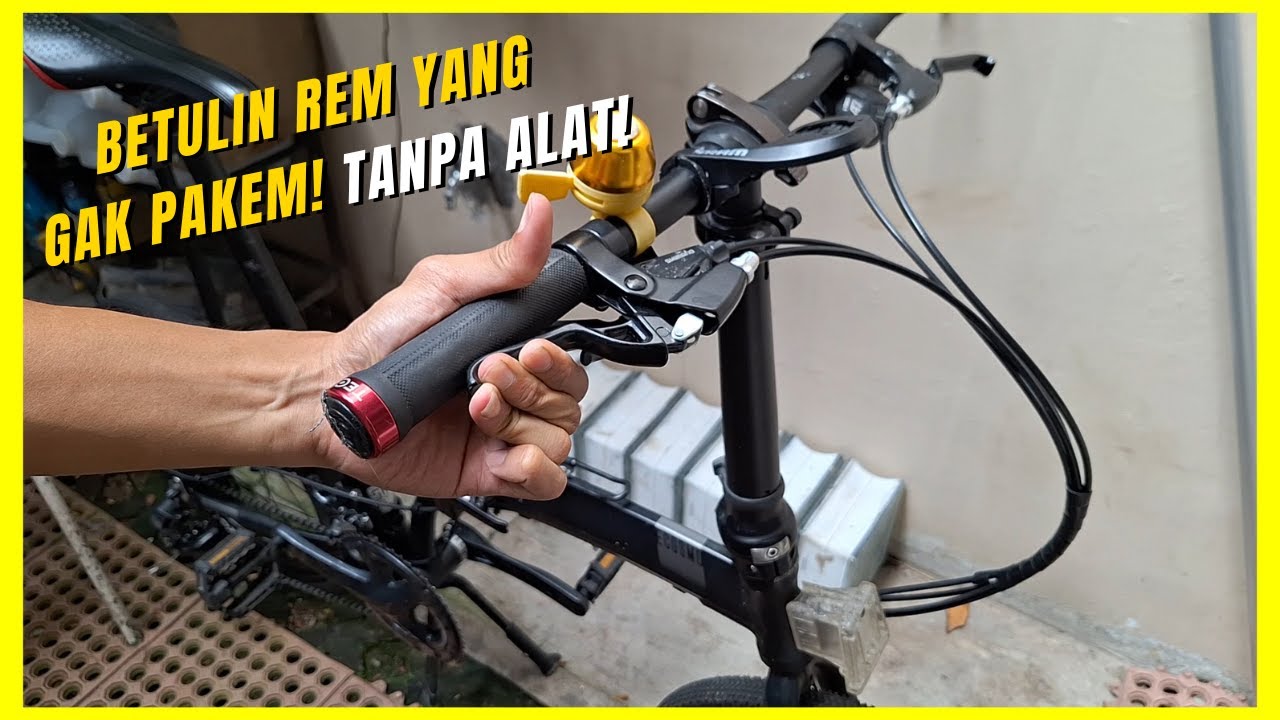 Cara Mudah Memperbaiki Rem Sepeda yang Tidak Pakem! Handle Rem Nempel ke Handgrip! 🚲🔧
