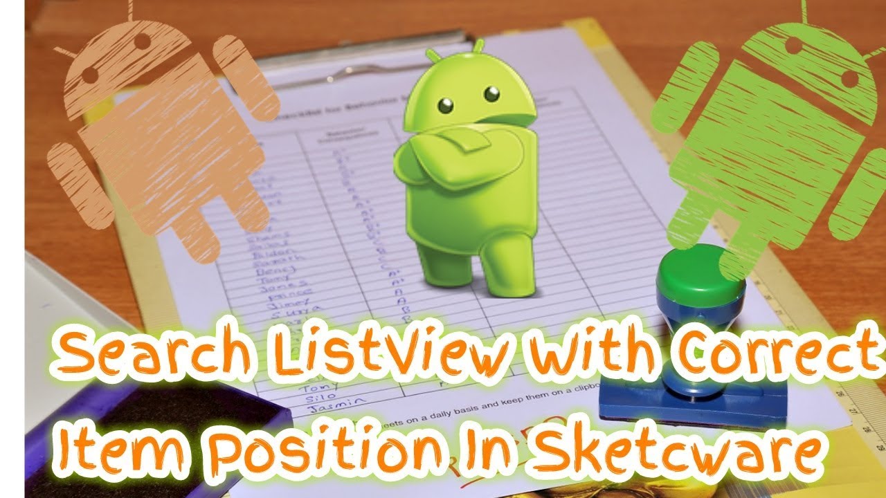 Search ListView With Correct Item Position In Sketcware