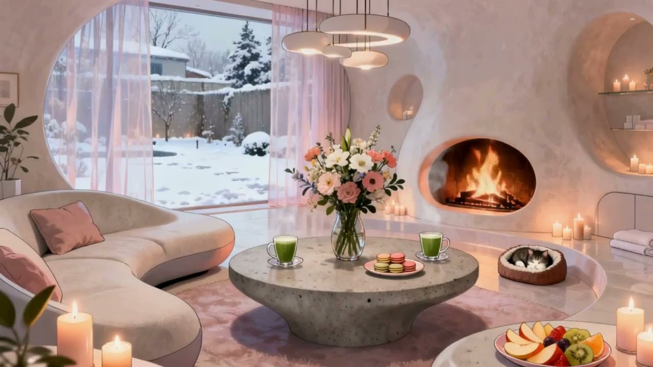 Winter Spa Retreat Kitten + Guitar Instrumental