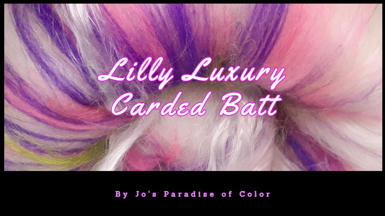 Lilly Luxury Carded Batt on my Ashford Drum Carder