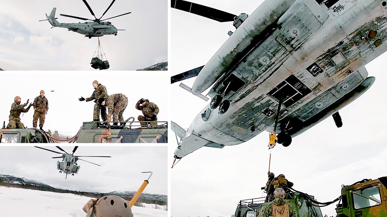 Exercise Cold Response 22: U.S. Marines Conducts Lift with Norwegian Bandvagon
