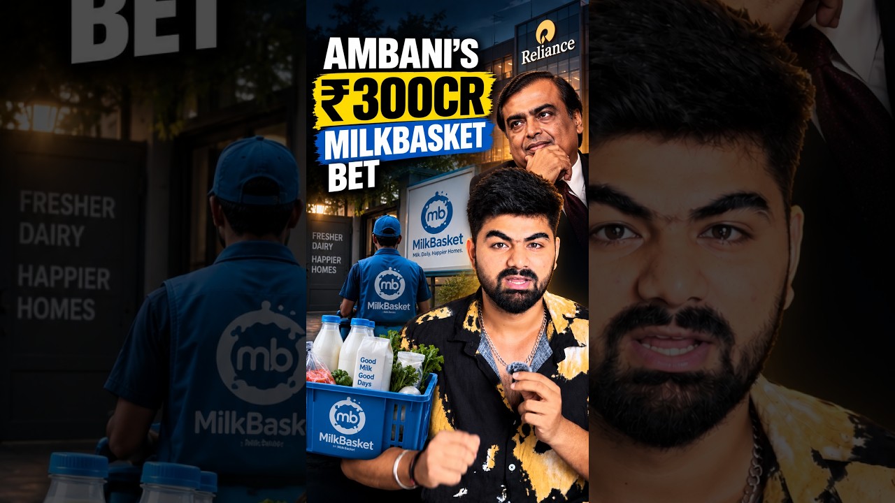 Why did Ambani spend ₹300 crore on a loss-making MilkBasket? 🤯 #BusinessModel #StartupIndia #Shorts