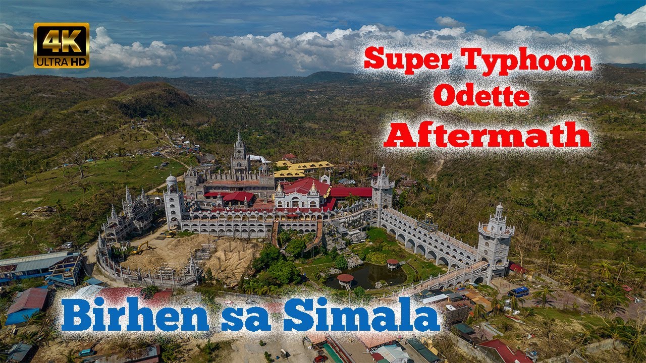 [4K] The Aftermath of Super Typhoon Odette in Birhen sa Simala Shrine| Sibonga, Cebu