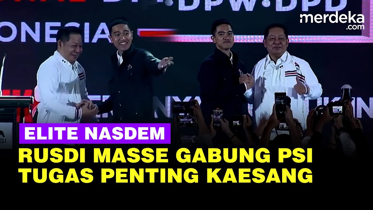 Elite NasDem Rusdi Masse Gabung PSI, Kaesang Beri Tugas Penting ini Untuk Pemilu 2029