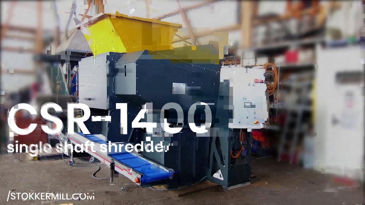 Broyeur industriel à 1 arbre | CSR1400 - Stokkermill CSR1400