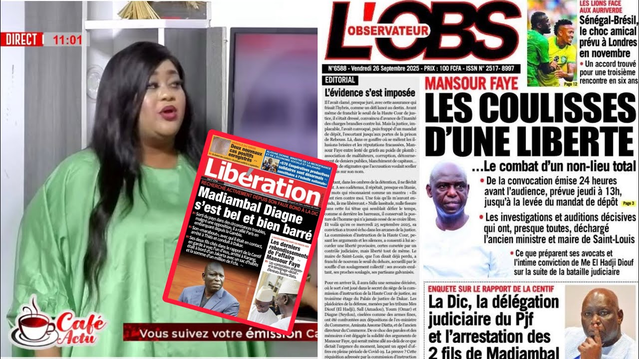 Revue des titres avec Mamy Samb de ce vendredi 26 septembre 2025
