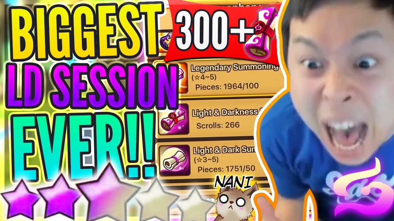 300+ LD Scroll SUMMON Session?! - Hes Back For MORE LD NAT 5 Lightning?! - Summoners War