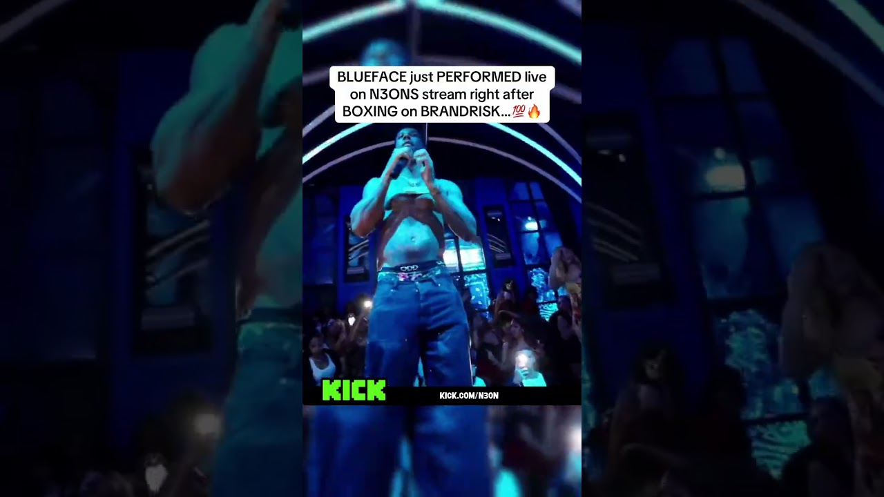 BLUEFACE just PERFORMED live on N3ONS stream right after BOXING on BRANDRISK…💯🔥 #n3on #blueface