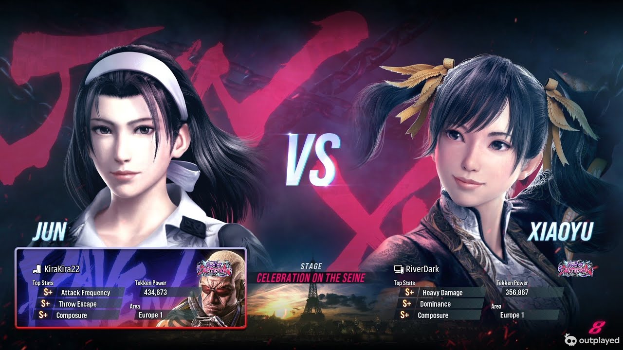 Kirakira22 (JUN) VS RiverDark (XIAOYU) | TEKKEN 8 HIGH LEVEL PLAYERS RANKED MATCH