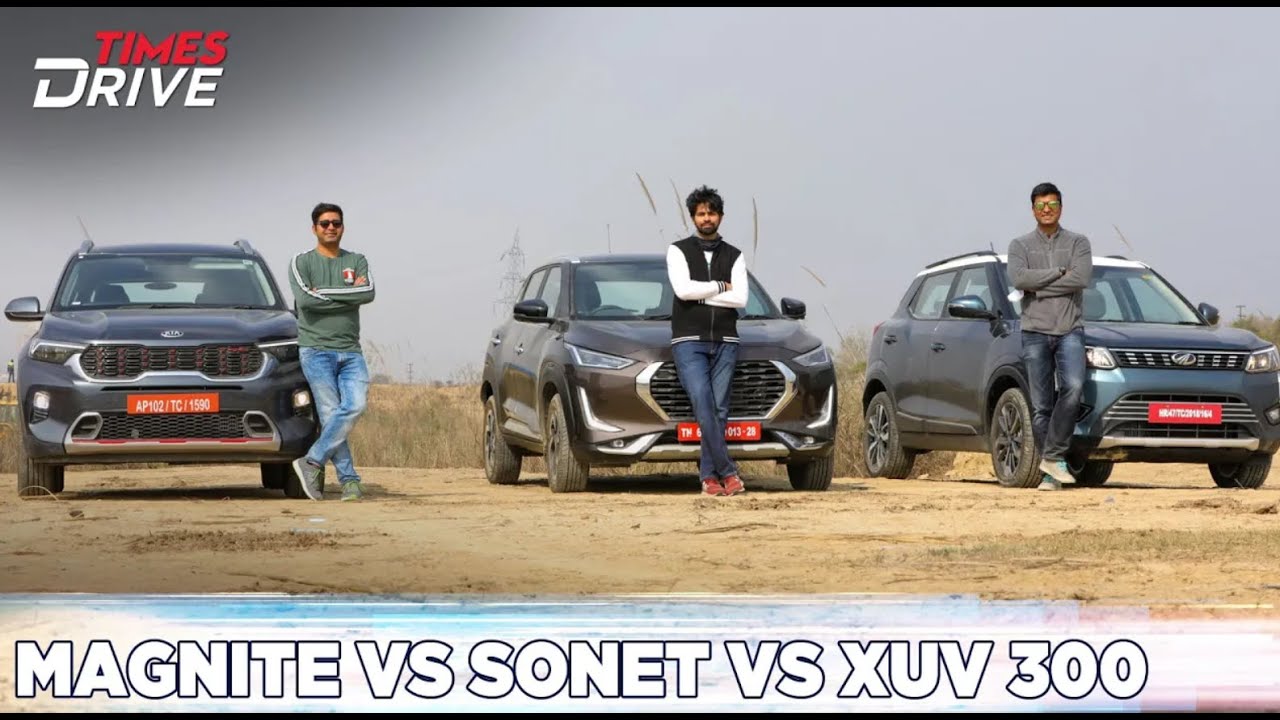 Nissan Magnite vs Kia Sonet vs Mahindra XUV 300  Battle of Turbos  Times Drive