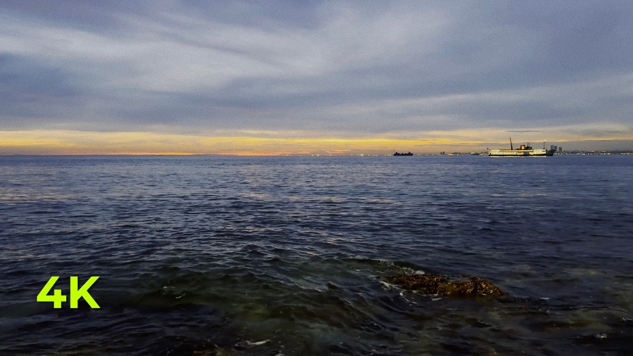 Calm Ocean | Evening Ambience | Meditation, Relaxation | Stereo