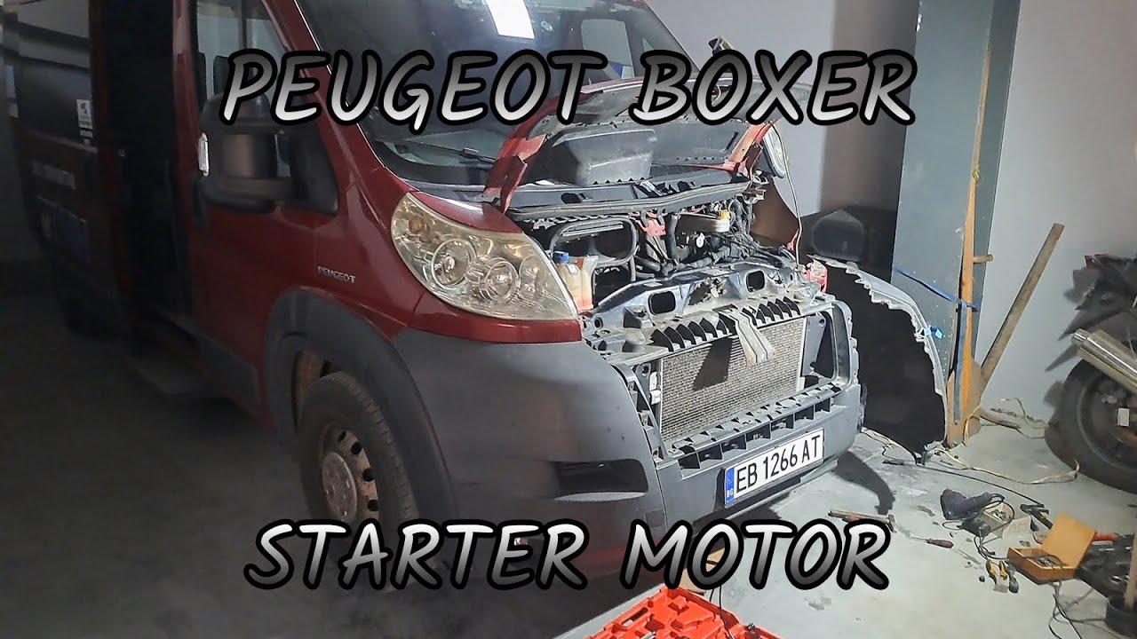Peugeot Boxer - Starter motor removal and replacement / Сваляне на стартер и смяна (Пежо Боксер)