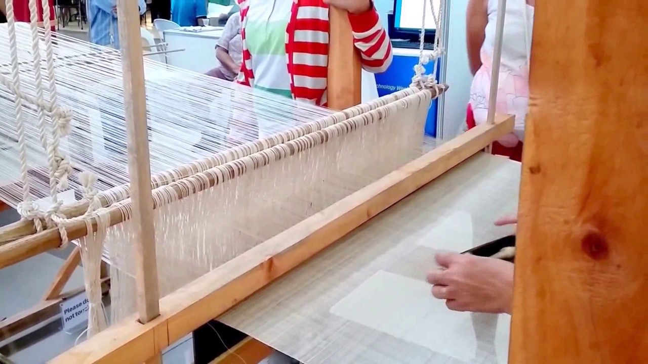 Showing an Abaca Weaving, Philippines / Fabric / Textile