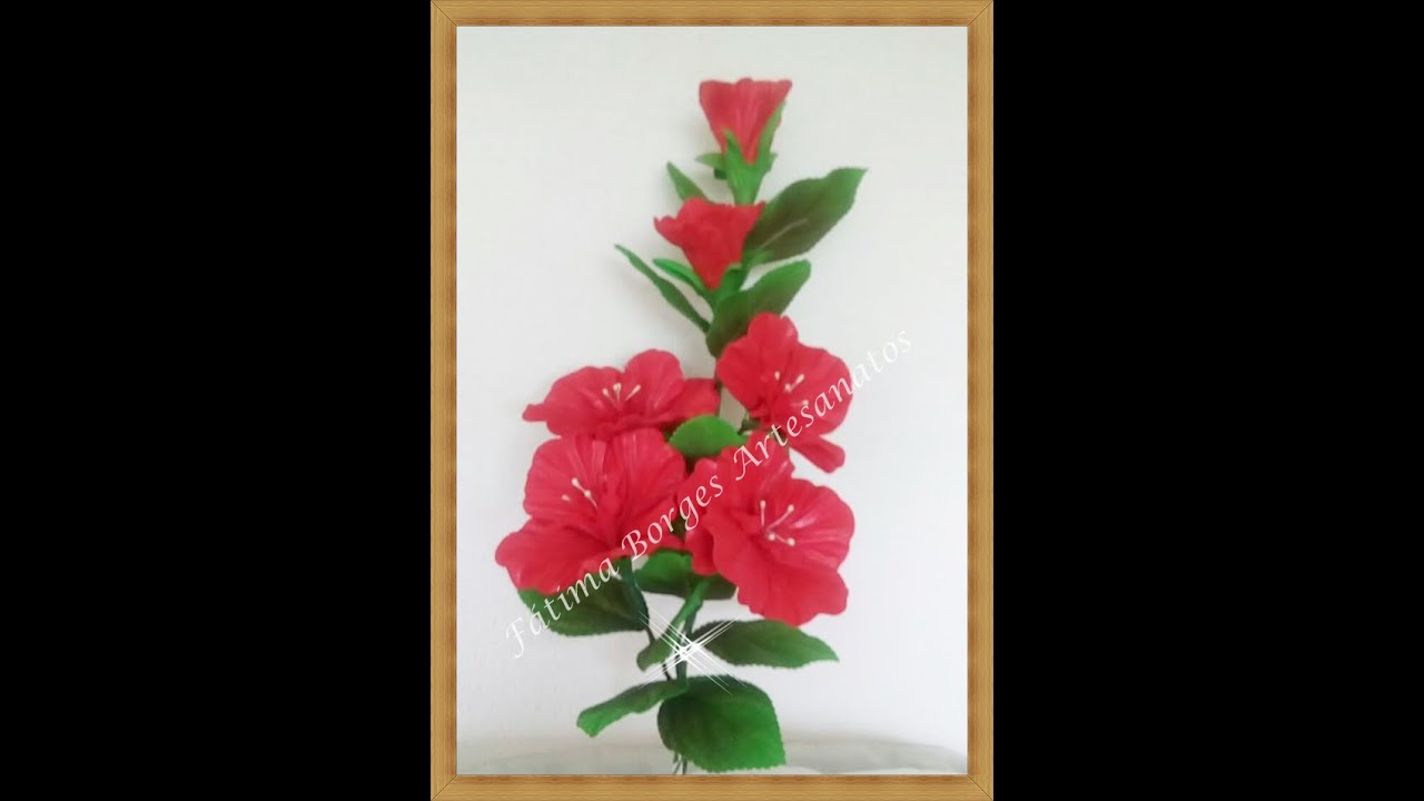 DIY - Passo a Passo da Flor Hibisco em Eva