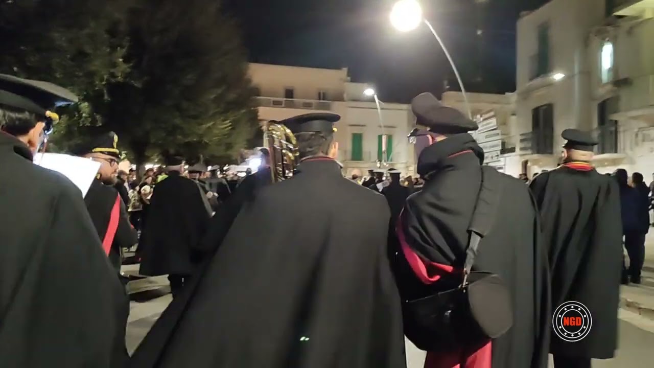 Marcia Funebre Jone Banda di Noci Sgobba 24/3/24 Noci Processione Misteri