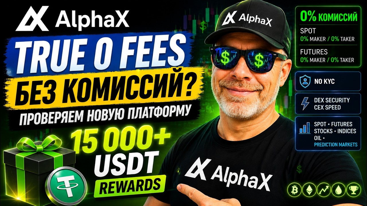 AlphaX: True 0 Fees &mdash; БЕЗ КОМИССИЙ? Проверяем новую платформу + до 15 000 USDT