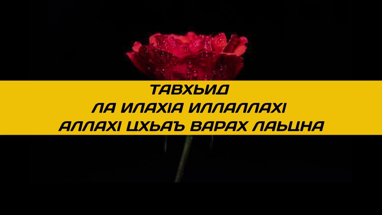 ШЕЙХ ЯХЬЯ | ТАВХЬИД ЛА ИЛАХlА ИЛЛАЛЛАХl АЛЛАХl ЦХЬАЪ ВАРАХ ЛАЬЦНА.