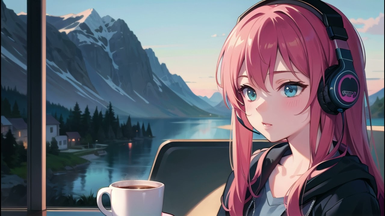 湖畔でくつろぐ少女☕️ !!  LOFI short sound