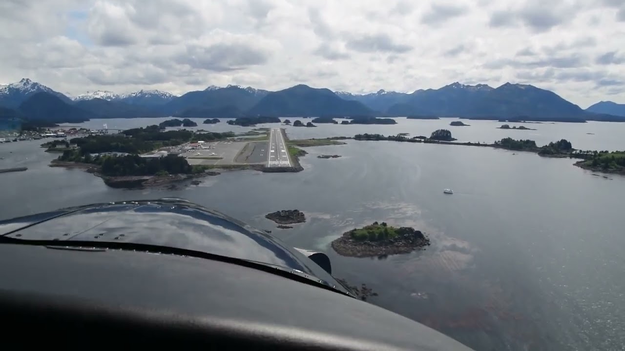 Daher Kodiak landing at beautiful Sitka Airport PASI in Alaska