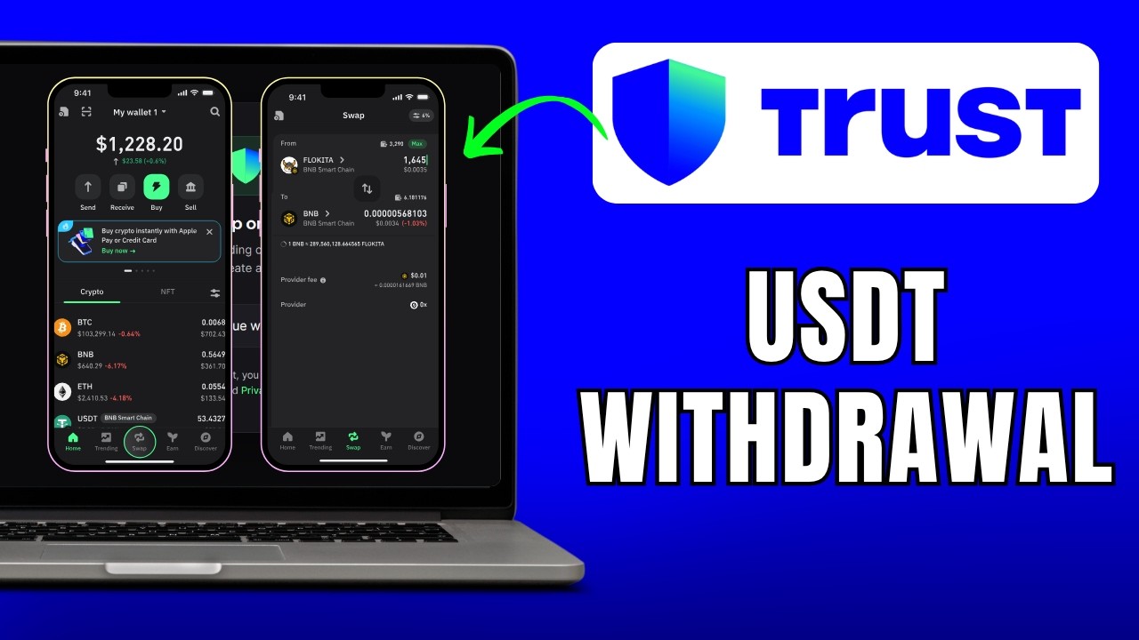 How to Withdraw USDT from Trust Wallet | Transfer USDT to Exchange or Bank