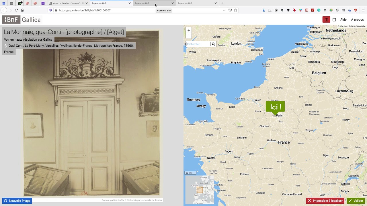 Gallicarte, explorez sur une carte les collections de Gallica